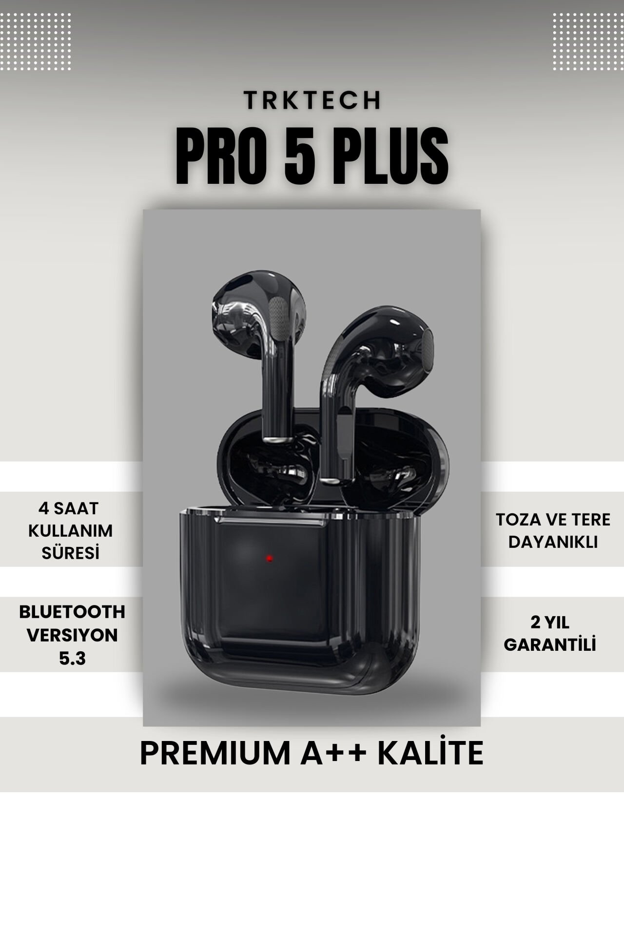 Pro 5 Plus Siyah Bluetooth Kulaklık