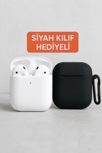 Airpods 2. Nesil ios Android Uyumlu Kablosuz Şarj Özellikli Bluetooth Kulaklık Kılıf Hediyeli