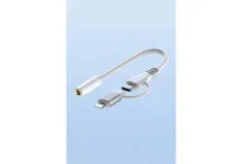 TYPE-C + LİGHTNİNG TO AUX & LİGHTNİNG TO TYPE-C ŞARJ ÇEVİRİCİ - Görsel 1